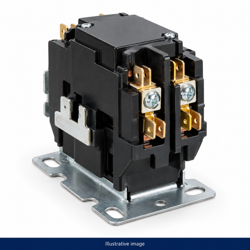 Generic HVAC contactor illustration; actual pole configuration and product appearance may vary.